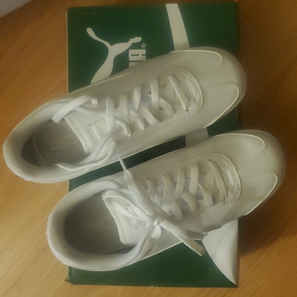 PUMA ROMA BASICS 2C WHITE SNEAKERS - Picture 2 of 8